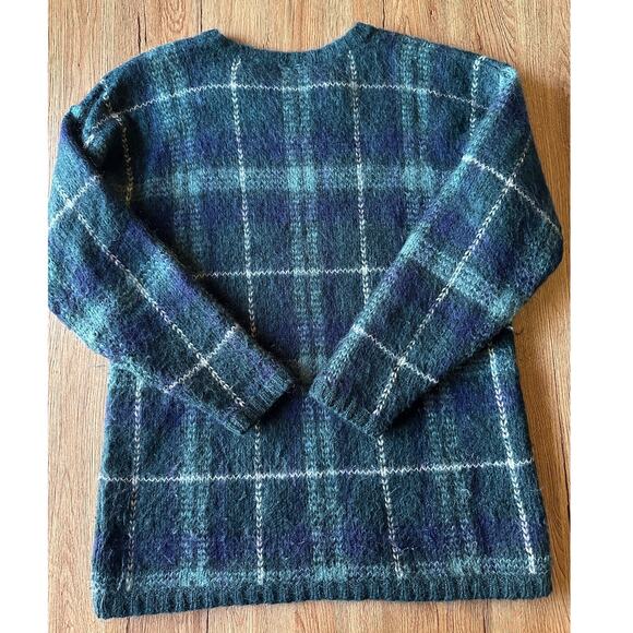 Paul Harris Design Plaid Mohair Blend Sweater Size Medium - Picture 6 of 6